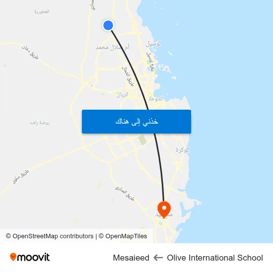 Olive International School to Mesaieed map