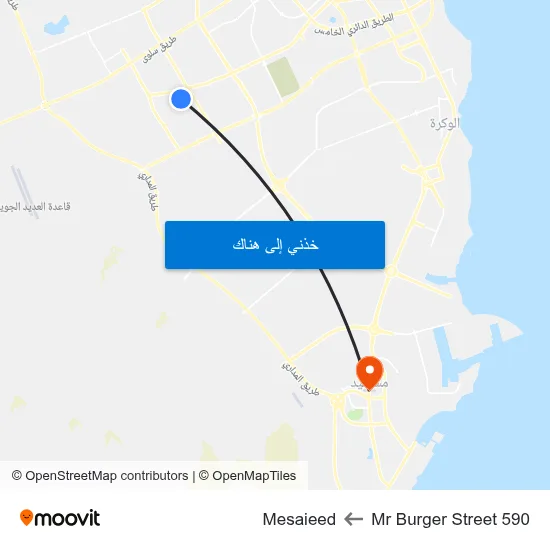 Mr Burger Street 590 to Mesaieed map