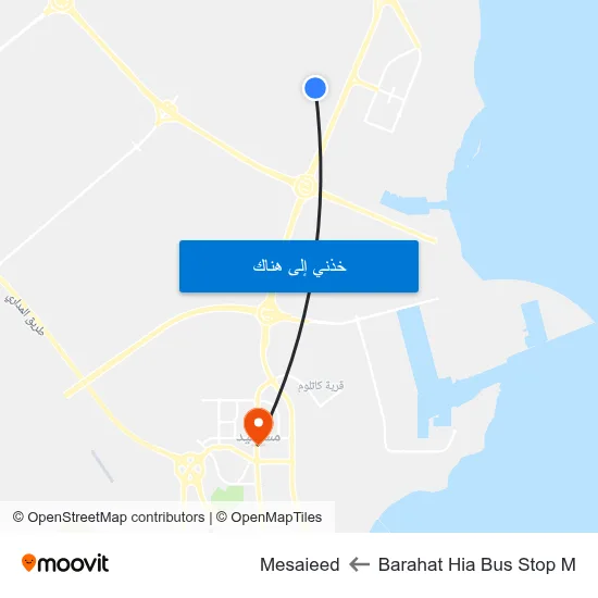 Barahat Hia Bus Stop M to Mesaieed map