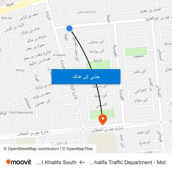 Madinat Khalifa Traffic Department - Mot to Madinat Khalifa South map