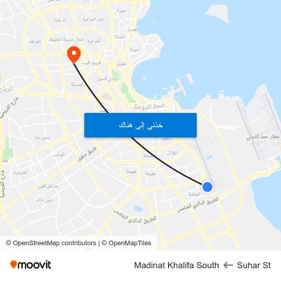 Suhar St to Madinat Khalifa South map