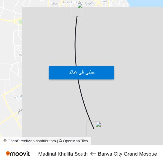 Barwa City Grand Mosque to Madinat Khalifa South map