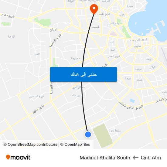 Qnb Atm to Madinat Khalifa South map