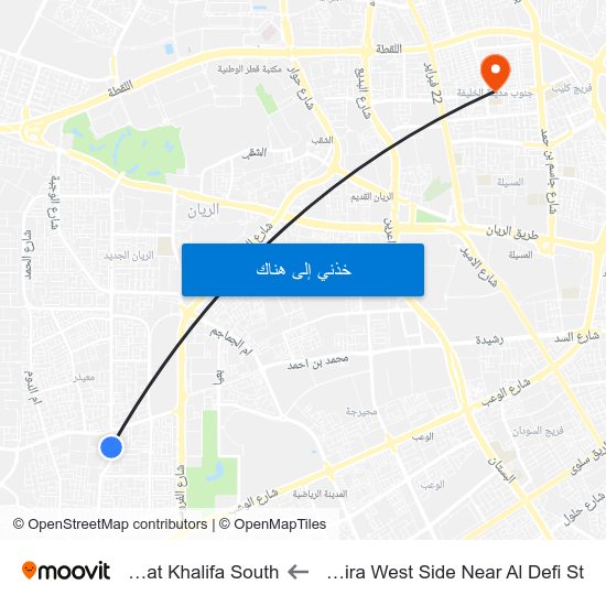 Al Sedaira West Side Near Al Defi St to Madinat Khalifa South map