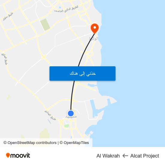 Alcat Project to Al Wakrah map