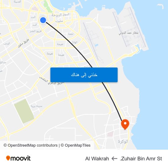 Zuhair Bin Amr St. to Al Wakrah map