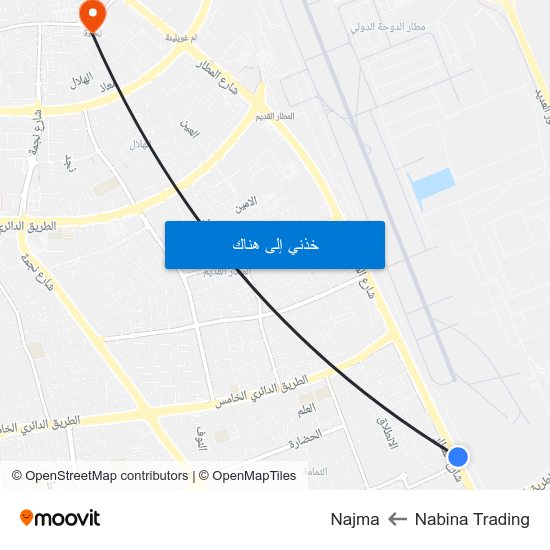 Nabina Trading to Najma map