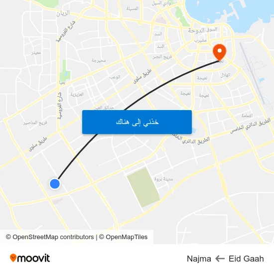 Eid Gaah to Najma map