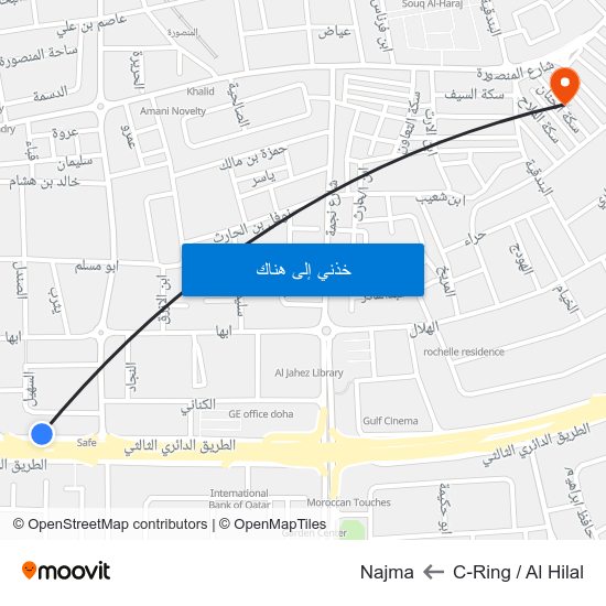 C-Ring / Al Hilal to Najma map