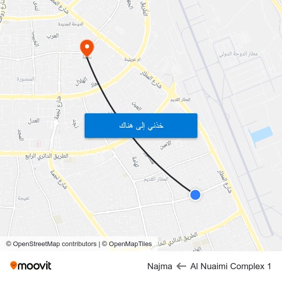 Al Nuaimi Complex 1 to Najma map