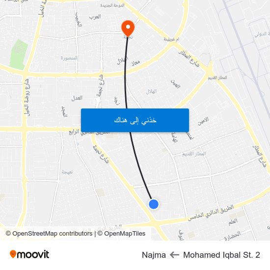 Mohamed Iqbal St. 2 to Najma map