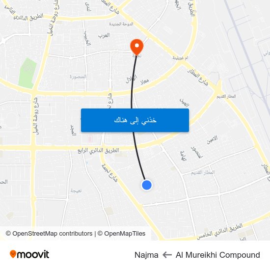 Al Mureikhi Compound to Najma map
