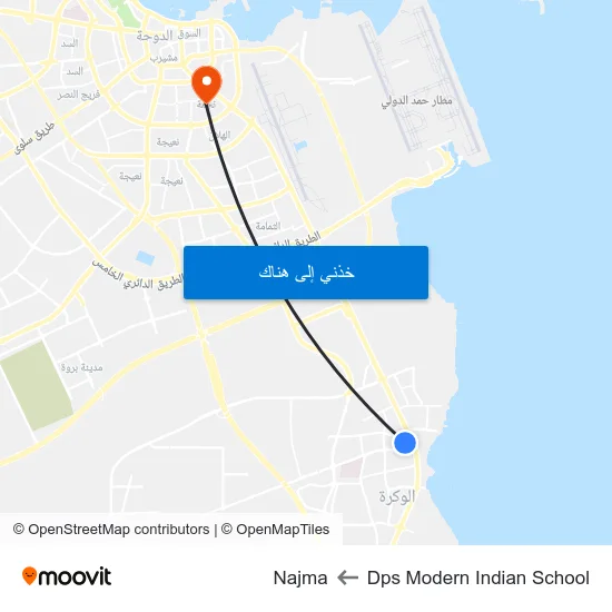 Dps Modern Indian School to Najma map