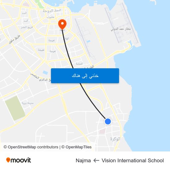 Vision International School to Najma map