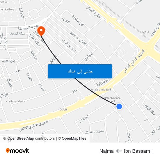 Ibn Bassam 1 to Najma map