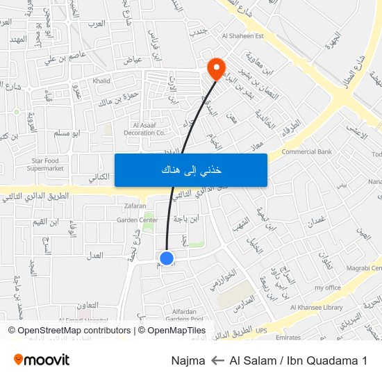 Al Salam / Ibn Quadama 1 to Najma map