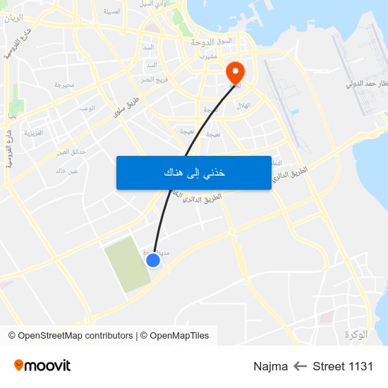 Street 1131 to Najma map