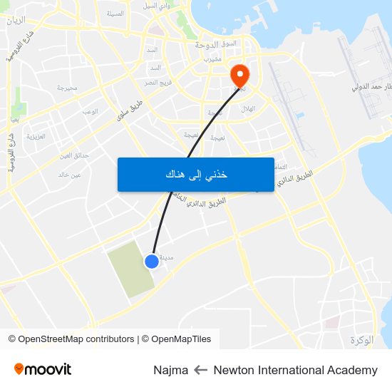 Newton International Academy to Najma map