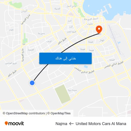United Motors Cars Al Mana to Najma map