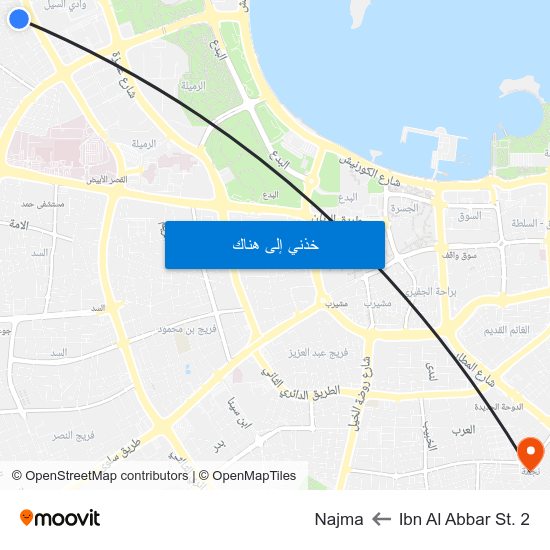 Ibn Al Abbar St. 2 to Najma map