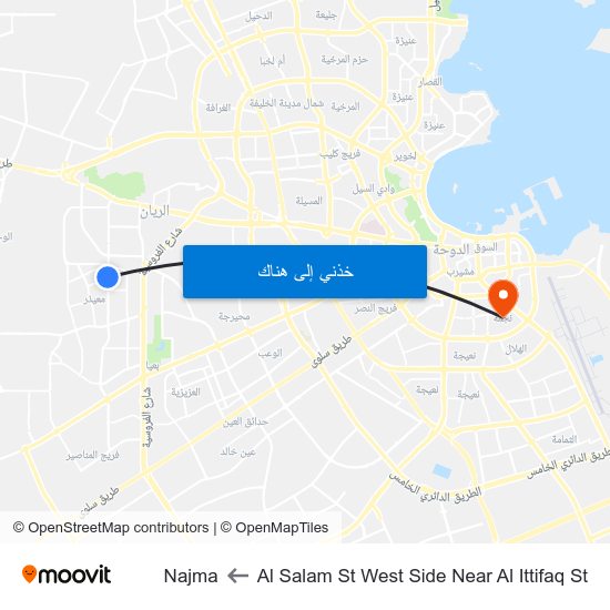 Al Salam St West Side Near Al Ittifaq St to Najma map