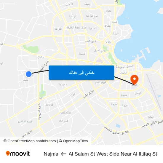 Al Salam St West Side Near Al Ittifaq St to Najma map