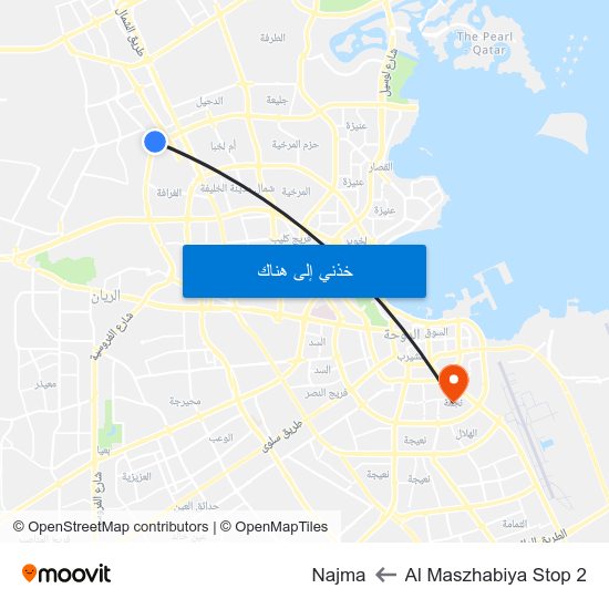 Al Maszhabiya Stop 2 to Najma map