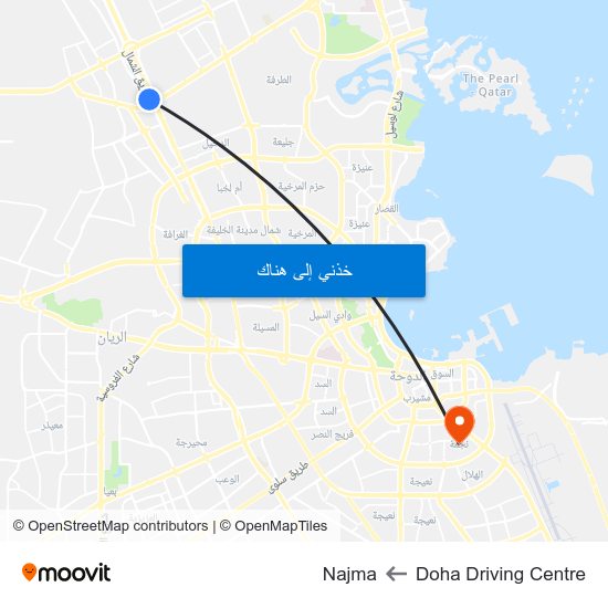 Doha Driving Centre to Najma map