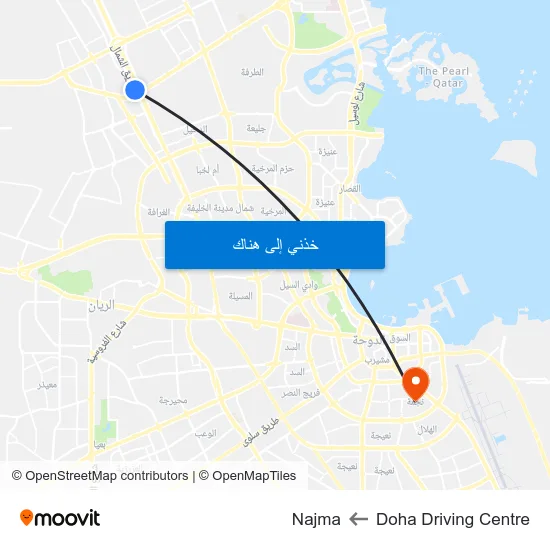 Doha Driving Centre to Najma map
