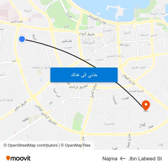 Ibn Labeed St. to Najma map
