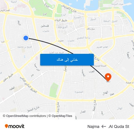 Al Quda St. to Najma map