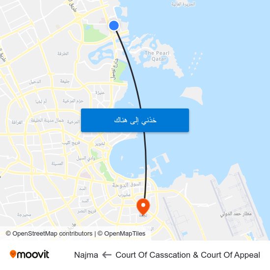 Court Of Casscation & Court Of Appeal to Najma map