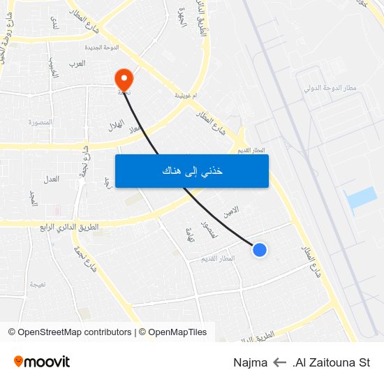 Al Zaitouna St. to Najma map