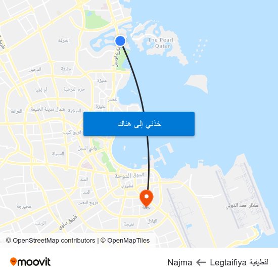 لقطيفية Legtaifiya to Najma map