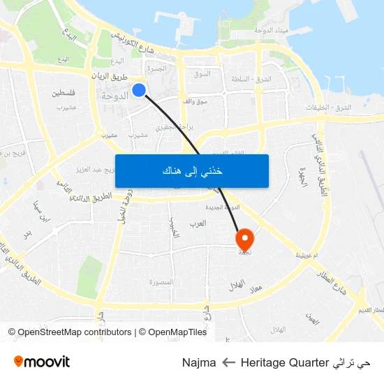 حي تراثي Heritage Quarter to Najma map