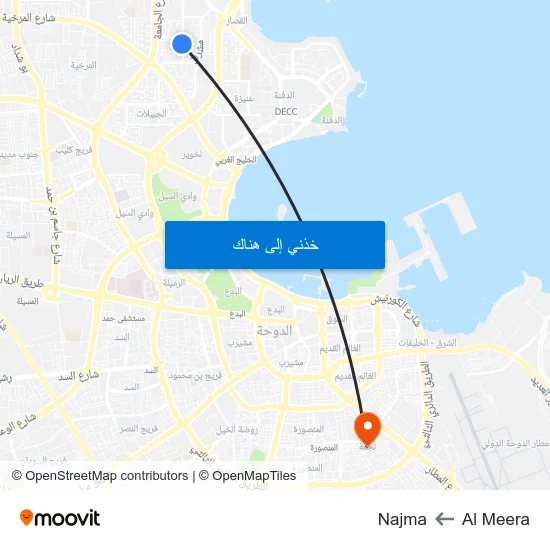 Al Meera to Najma map