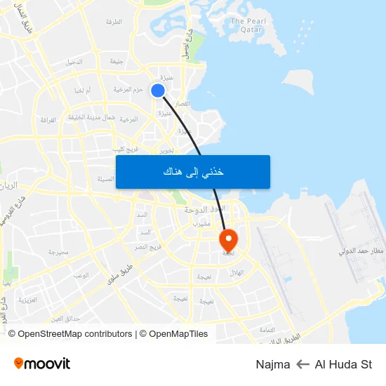 Al Huda St to Najma map