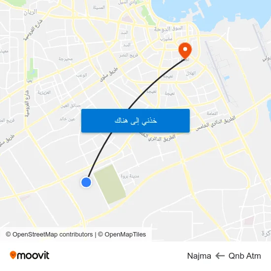 Qnb Atm to Najma map