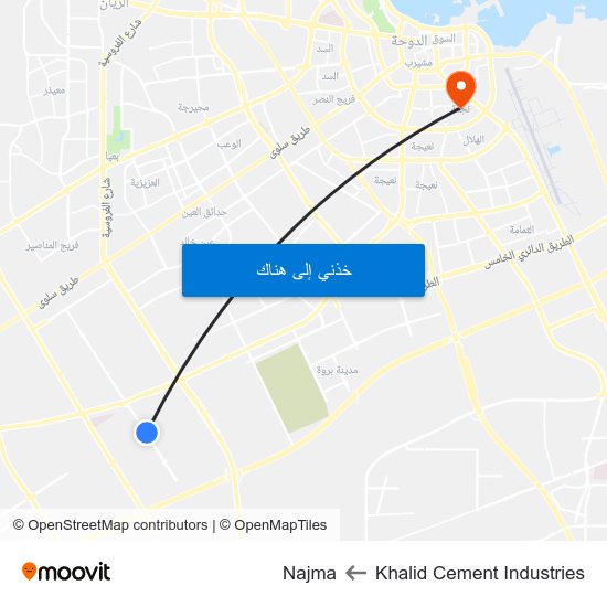 Khalid Cement Industries to Najma map