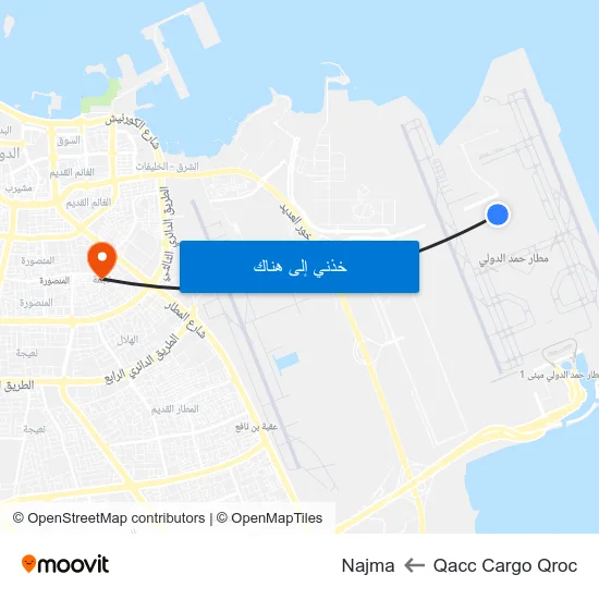 Qacc Cargo Qroc to Najma map