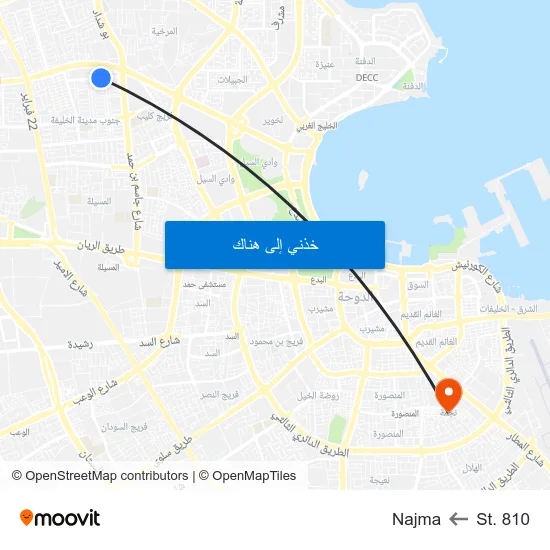 St. 810 to Najma map