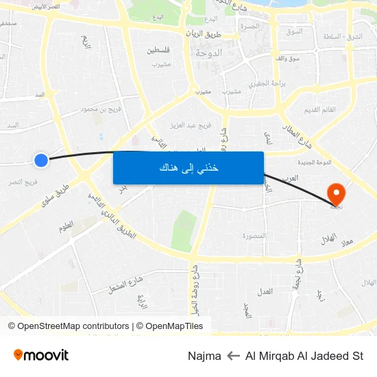 Al Mirqab Al Jadeed St to Najma map