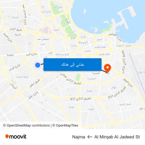 Al Mirqab Al Jadeed St to Najma map