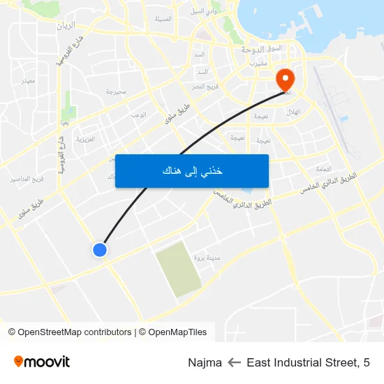 East Industrial Street, 5 to Najma map