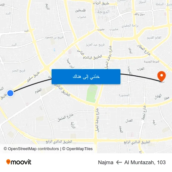 Al Muntazah, 103 to Najma map