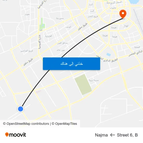 Street 6, B to Najma map