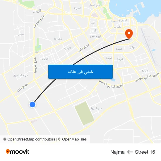 Street 16 to Najma map