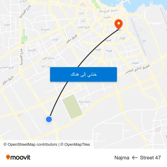 Street 47 to Najma map