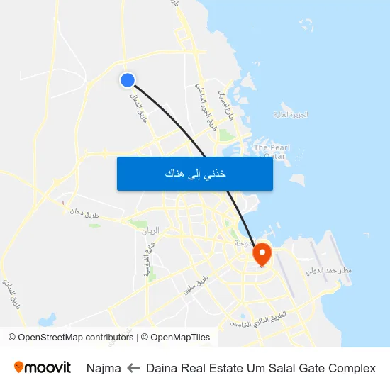 Daina Real Estate Um Salal Gate Complex to Najma map