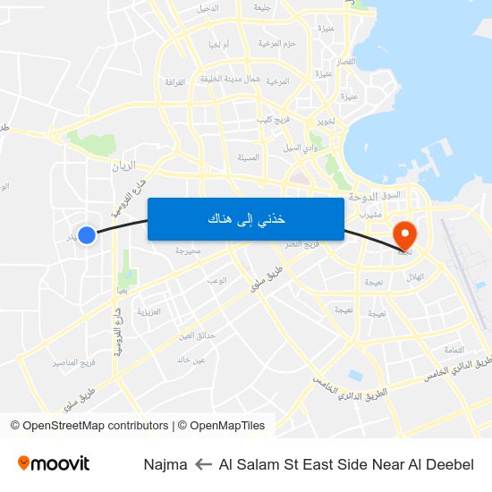 Al Salam St East Side Near Al Deebel to Najma map